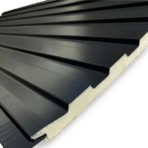 SIDING METALICO NEGRO RANURADO